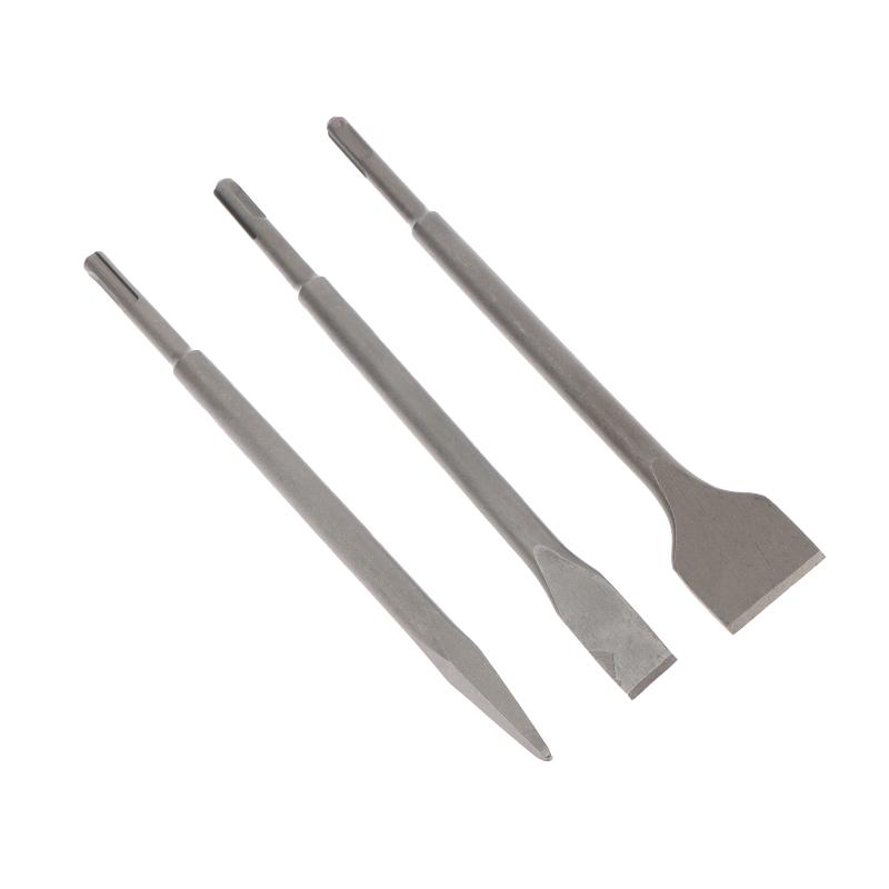 Rotary Hammer Chisel Bit Flat - Conjunto de 3 Peças de Cinzéis