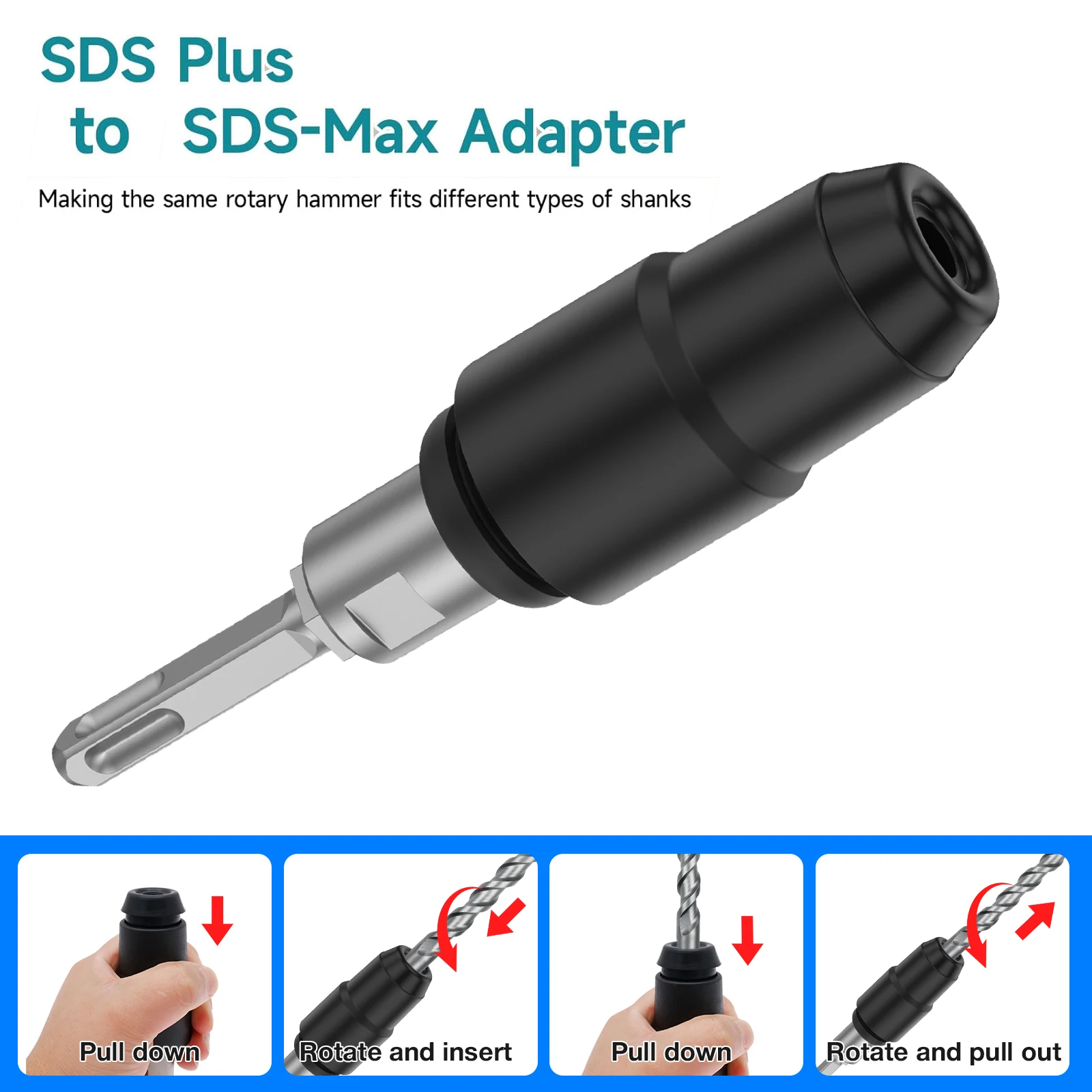 Sds Plus Chuck Adapter - Adaptador sds-plus para sds-max para martelos