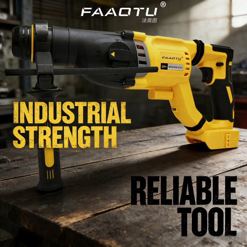 Cordless Rotary Hammer 20V Brushless - Martelo Rotativo Elétrico Sem Fio FAAOTU