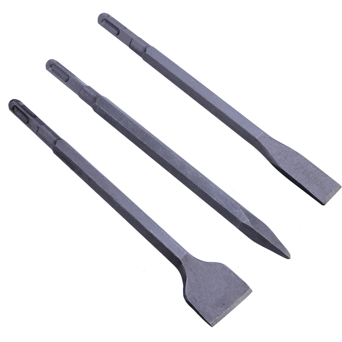 Rotary Hammer Chisel Bit Flat - 3 Peças - Conjunto de Cinzéis