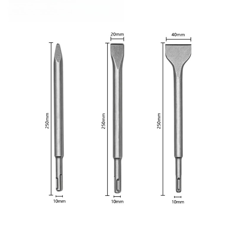 Rotary Hammer Chisel Bit Flat - Broca para Concreto e Alvenaria, Ponteiras