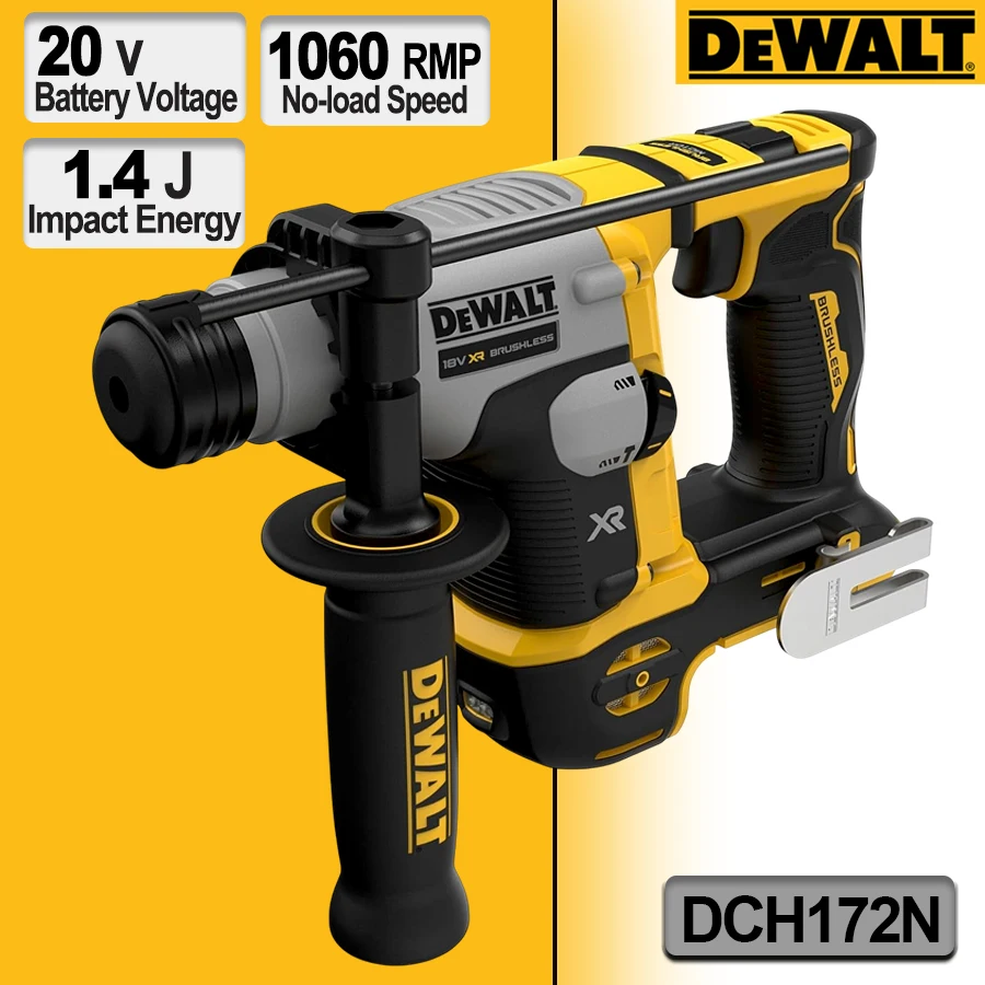 Cordless Rotary Hammer 20V Brushless - DeWalt DCH172N Furadeira de martelo elétrica