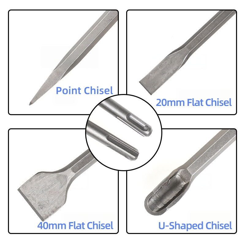 Conjunto de Cinzéis SDS Plus 2 - Rotary Hammer Chisel Bit Flat avaliação e preço