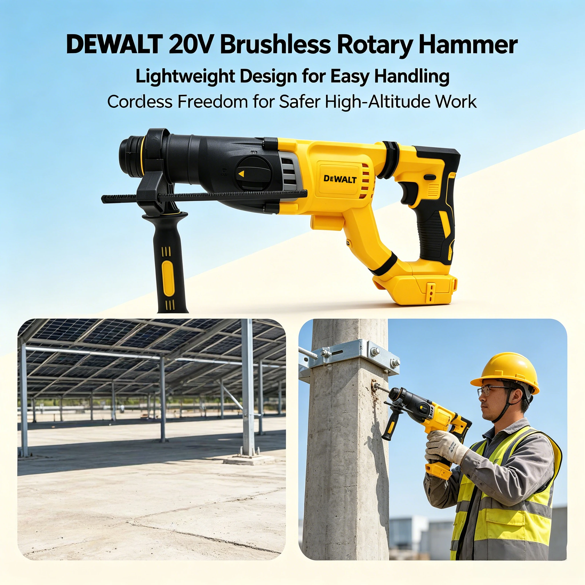 Martelo rotativo sem fio e sem - Cordless Rotary Hammer 20V Brushless avaliação e preço