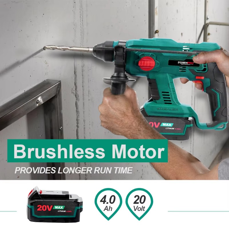Martelo Rotativo Sem Fio 20V c - Cordless Rotary Hammer 20V Brushless avaliação e preço