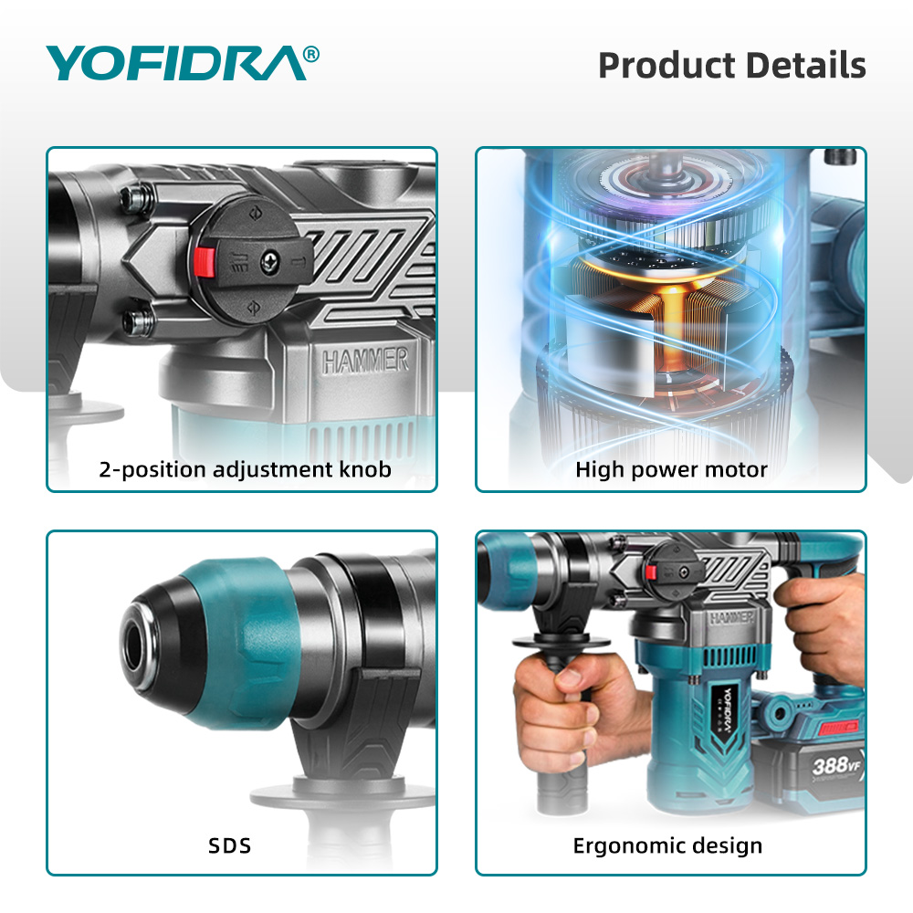 Furadeira de impacto elétrica  - Rotary Hammer Drill 26Mm avaliação e preço