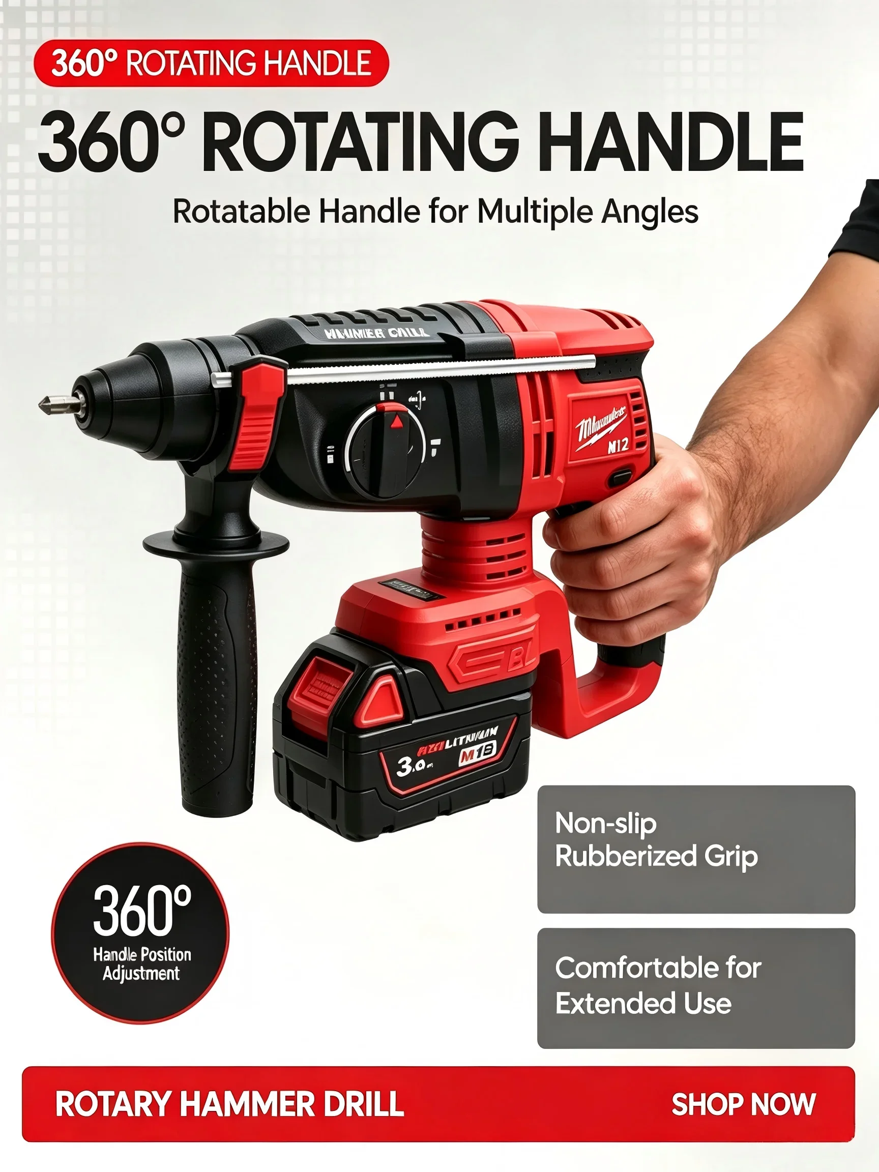 Furadeira Rotativa Sem Fio Mil - Rotary Hammer Drill 26Mm avaliação e preço