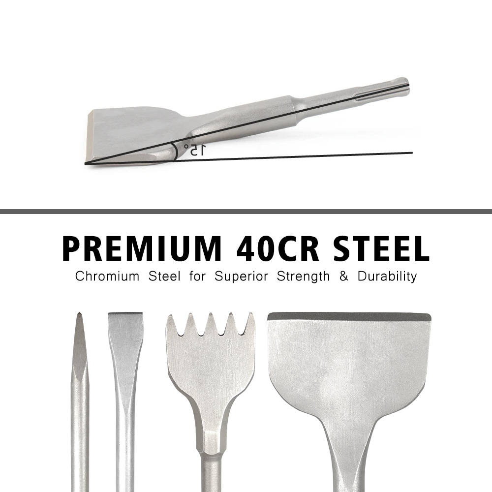 Cincel de Ponta Plana com Enca - Rotary Hammer Chisel Bit Flat avaliação e preço