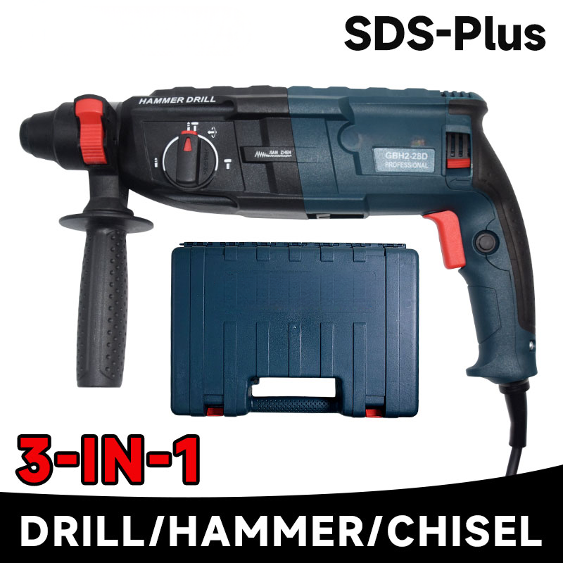 Martelo rotativo GBH2-28 Bulld - Rotary Hammer Drill Sds Plus 800W avaliação e preço