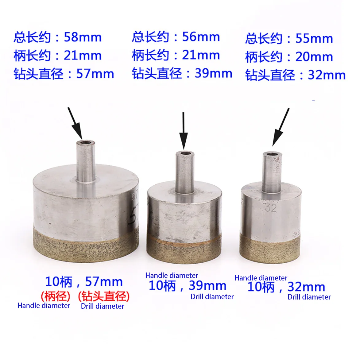 1 pçs 10mm haste 4-100mm diama - Core Drill Bit Diamond 100Mm avaliação e preço
