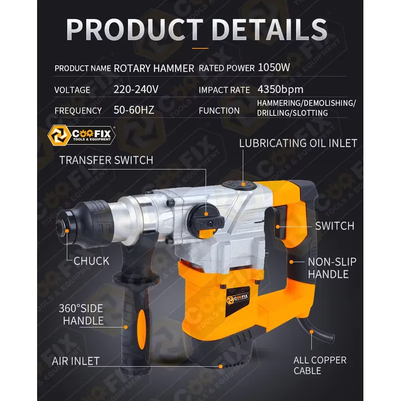 【CHIMU HOME】 Furadeira Rotativ - Rotary Hammer Drill 26Mm avaliação e preço