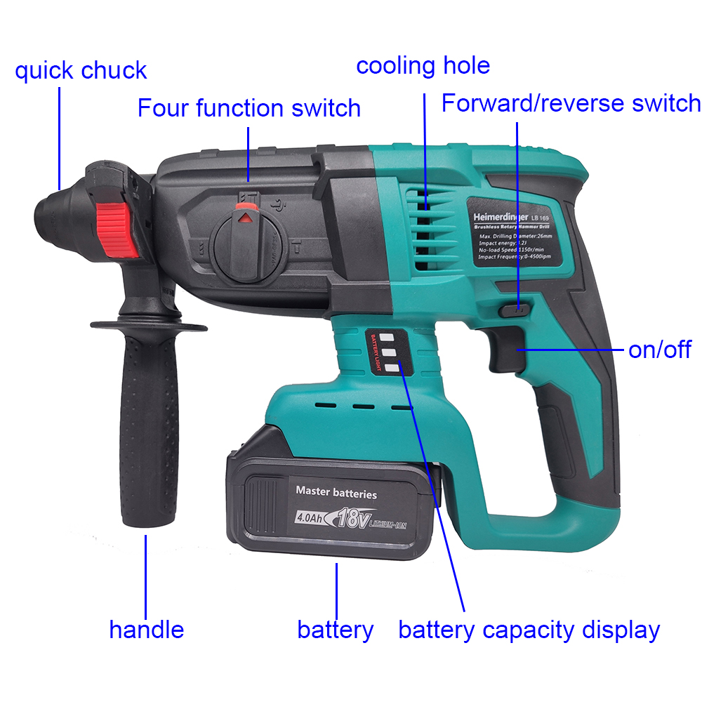 Multi-Funcional Heavy Duty fur - Rotary Hammer Drill 26Mm avaliação e preço