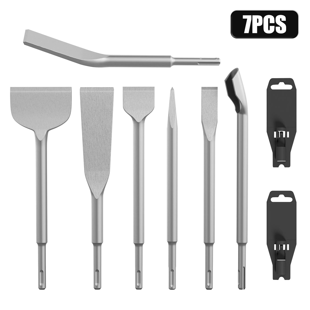 Conjunto de cinzel sds plus, 7 - Rotary Hammer Chisel Bit Flat avaliação e preço